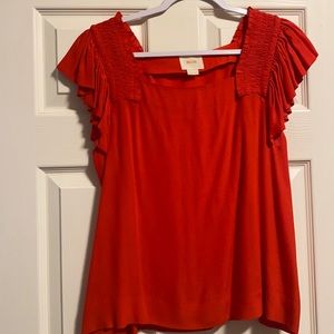 Anthro orange MAEVC blouse